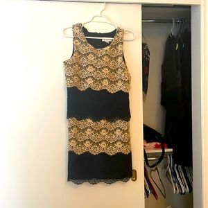 Beige and black lace dress (Jessica Simpson)